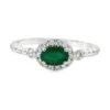 Oval Emerald Halo Ring