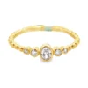 Beaded Diamond Band Ring
