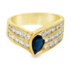Pear Gemstone Diamond Ring