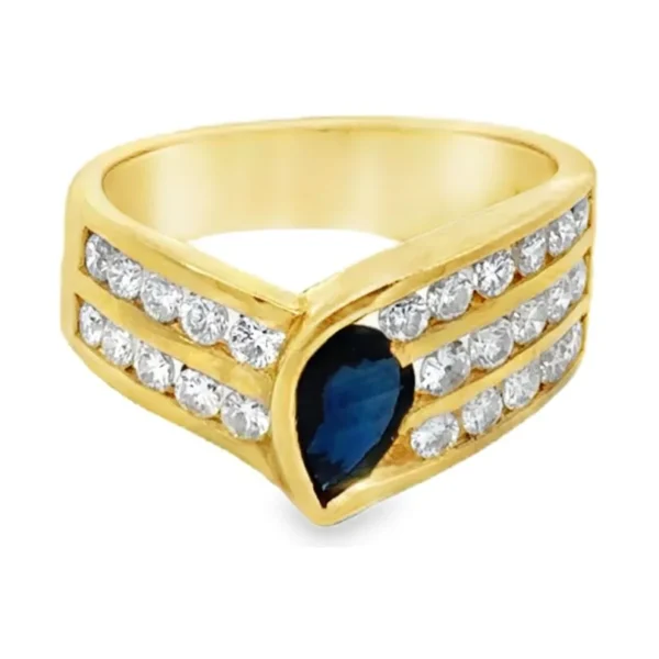 Pear Gemstone Diamond Ring