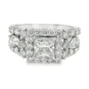 Princess Cut Halo Ring