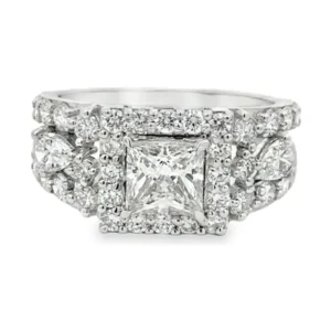 Princess Cut Halo Ring