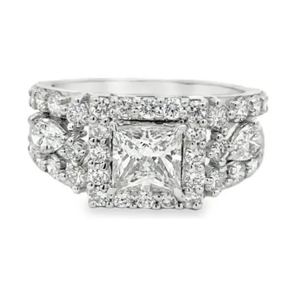 Princess Cut Halo Ring