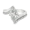 Marquise Diamond Bypass Ring