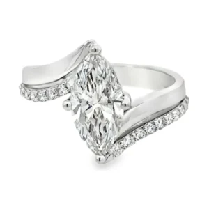 Marquise Diamond Bypass Ring