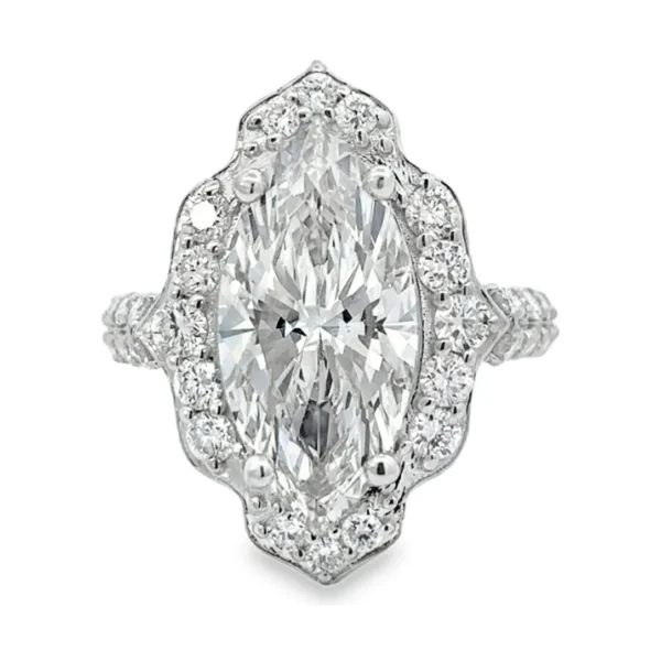 Marquise Diamond Halo Ring