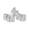 Pear Diamond Cluster Ring