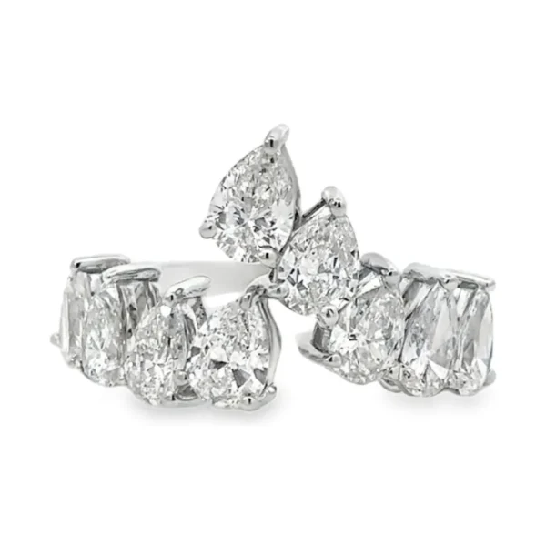 Pear Diamond Cluster Ring