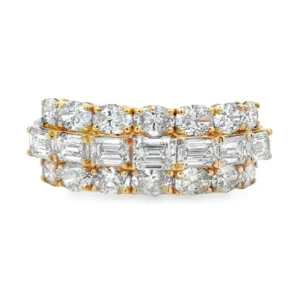 Three Row Diamond Ring