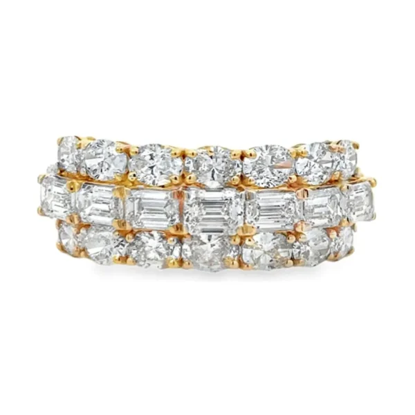 Three Row Diamond Ring