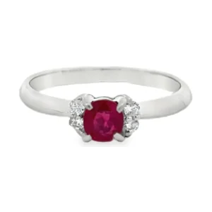Oval Ruby Gemstone Ring