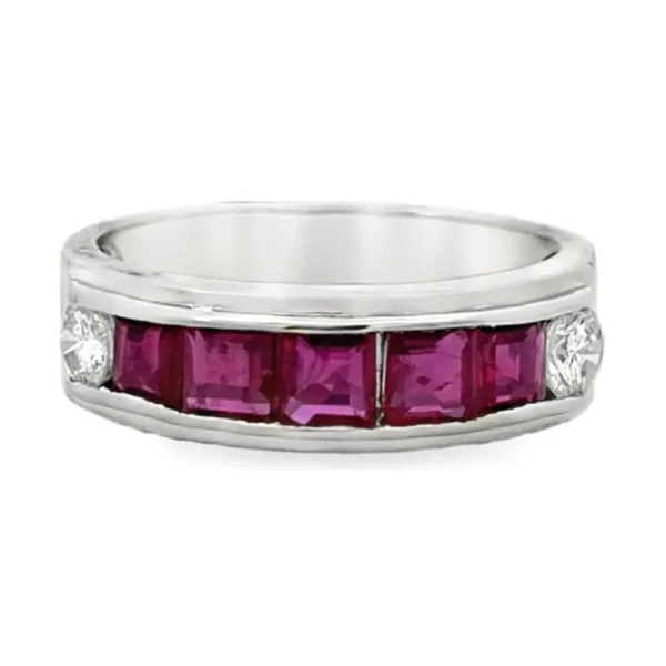 Channel Set Gemstone Ring