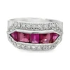 Pink Gemstone Halo Ring