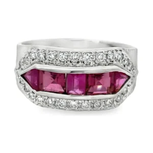 Pink Gemstone Halo Ring
