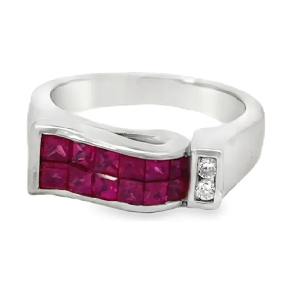 Channel Set Gemstone Ring