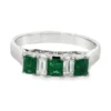Emerald Diamond Band Ring