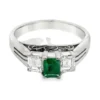 Emerald Three Stone Ring