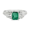 Emerald Three Stone Ring