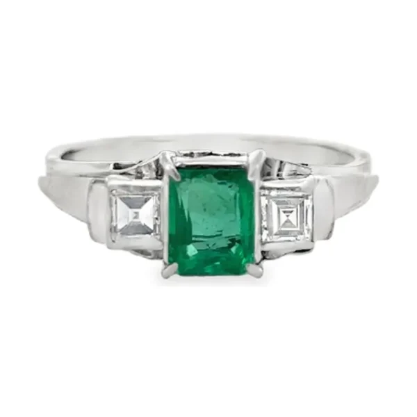 Emerald Three Stone Ring