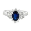 Oval Sapphire Diamond Ring