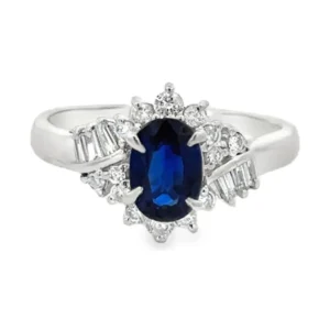 Oval Sapphire Diamond Ring