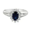 Oval Sapphire Halo Ring