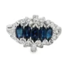 Marquise Sapphire Diamond Ring