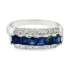Sapphire Diamond Band Ring