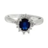 Oval Sapphire Halo Ring