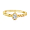 Pear Diamond Cable Ring
