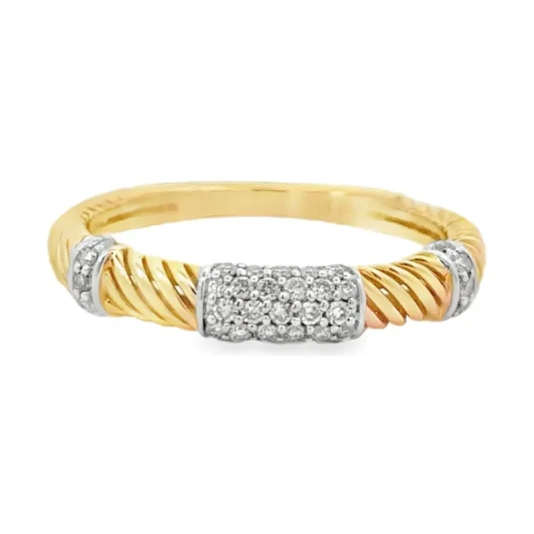 Twisted Cable Diamond Band