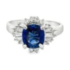 Oval Blue Gemstone Ring