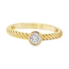 Twisted Diamond Solitaire Ring