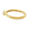 Twisted Diamond Solitaire Ring