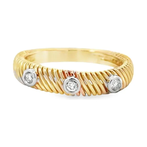 Textured Diamond Band Ring