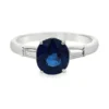 Oval Gemstone Three Ring