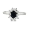 Oval Gemstone Halo Ring
