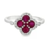 Clover Ruby Diamond Ring
