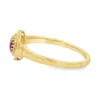 Oval Ruby Halo Ring