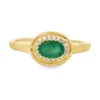 Oval Emerald Halo Ring