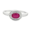 Oval Ruby Halo Ring