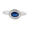 Oval Sapphire Halo Ring