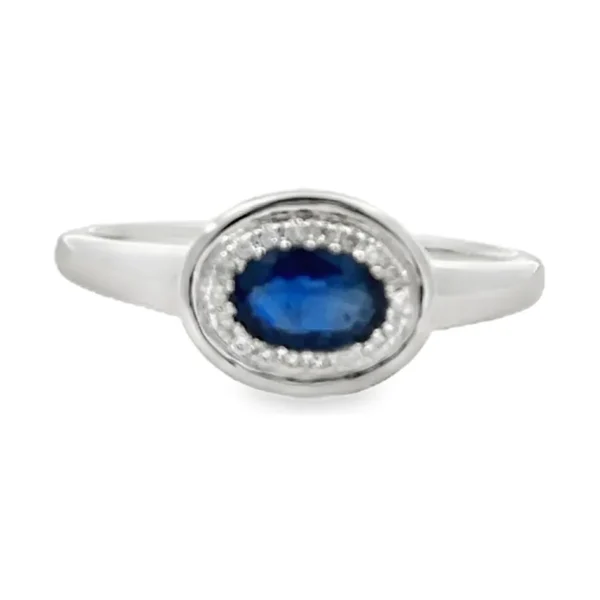 Oval Sapphire Halo Ring
