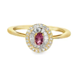 Oval Gemstone Halo Ring