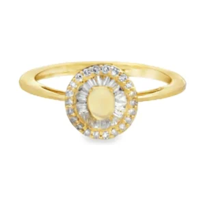 Opal Diamond Halo Ring