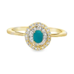 Turquoise Halo Ring