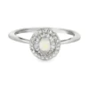 Oval Opal Halo Ring