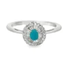Turquoise Halo Ring