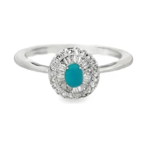 Turquoise Halo Ring