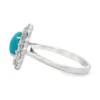 Oval Turquoise Halo Ring